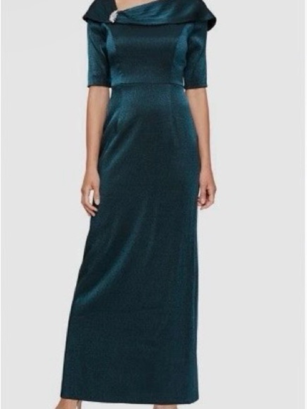 Alex Evenings Teal Mother of the Bride/Groom Maxi Dress Sz 16P